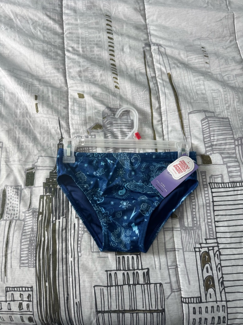 Speedo Navy Paisley Swim Bottoms